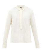 Albus Lumen - Ferias Silk-crochet Shirt - Mens - Cream