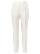Matchesfashion.com Gabriela Hearst - Masto Silk Blend Trousers - Womens - Ivory