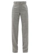 Matchesfashion.com Vetements - Prince-of-wales-checked Wool-blend Trousers - Womens - Black White