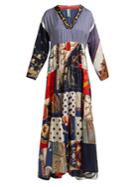 Rianna + Nina Vintage Patchwork Silk Maxi Dress