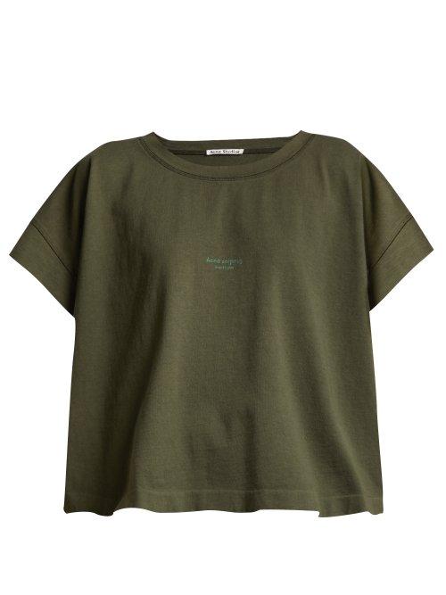 Matchesfashion.com Acne Studios - Tohnek Cotton T Shirt - Womens - Khaki
