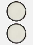 Serax - X Ann Demeulemeester Set Of Two Porcelain Plates - Black White