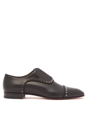 Matchesfashion.com Christian Louboutin - Eton Spike Leather Derby Shoes - Mens - Black