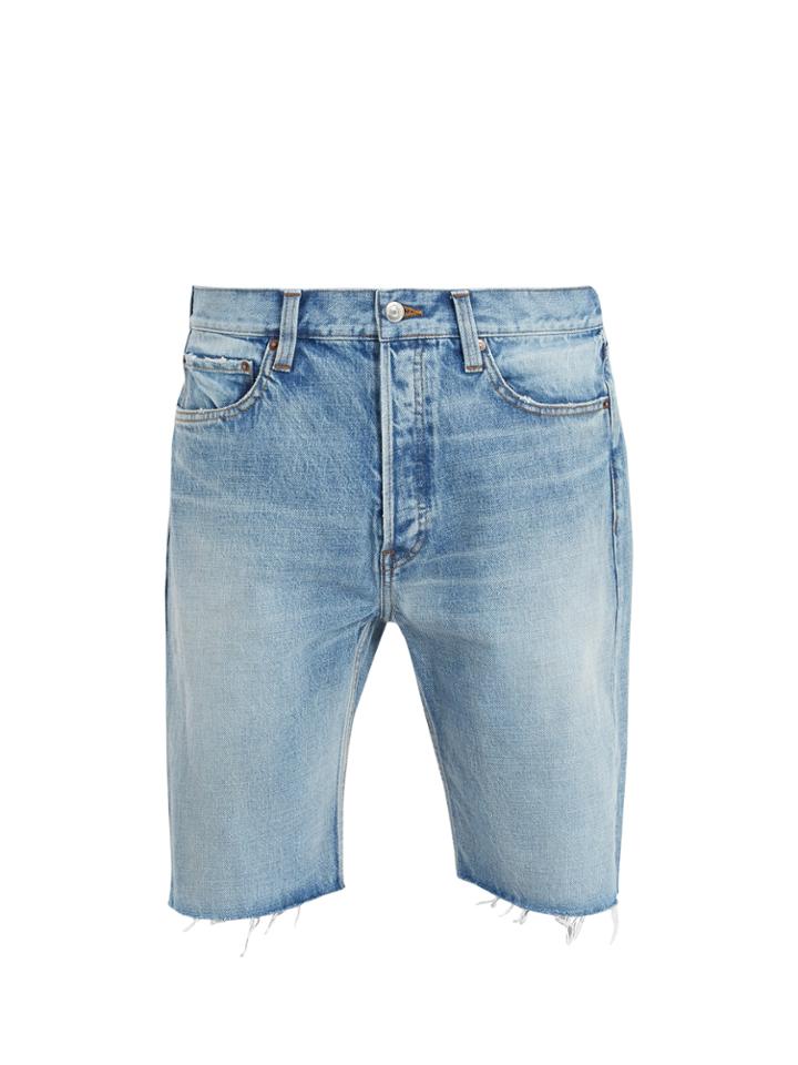 Balenciaga Raw-edge Denim Shorts
