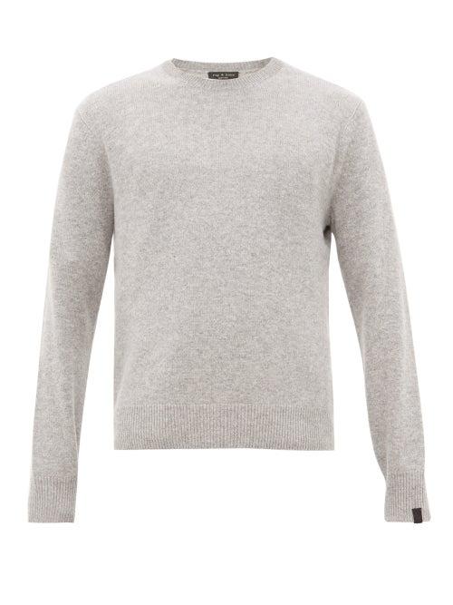 Matchesfashion.com Rag & Bone - Haldon Crew Neck Cashmere Sweater - Mens - Grey