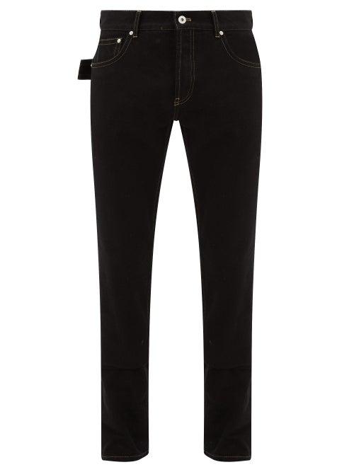 Matchesfashion.com Bottega Veneta - V-stitched Straight-leg Jeans - Mens - Black