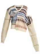 Matchesfashion.com Preen By Thornton Bregazzi - Kyra Fair Isle Knit Wool Sweater - Womens - Ivory Multi