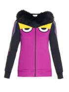 Fendi Bag Bugs Fur-trimmed Hooded Sweatshirt