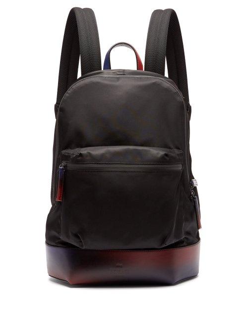 Matchesfashion.com Berluti - Volume Leather Trimmed Backpack - Mens - Black