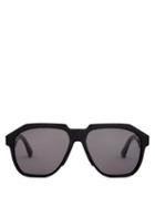 Matchesfashion.com Bottega Veneta - Aviator Acetate Sunglasses - Mens - Black