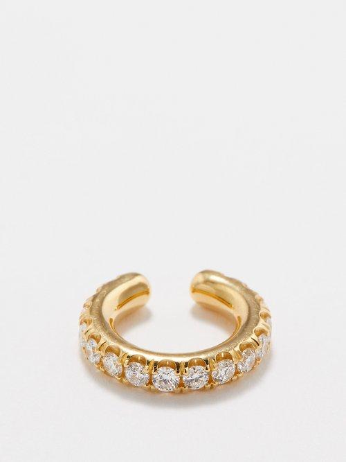 Spinelli Kilcollin - Eclipse Diamond & 18kt Gold Ear Cuff - Womens - Yellow Gold