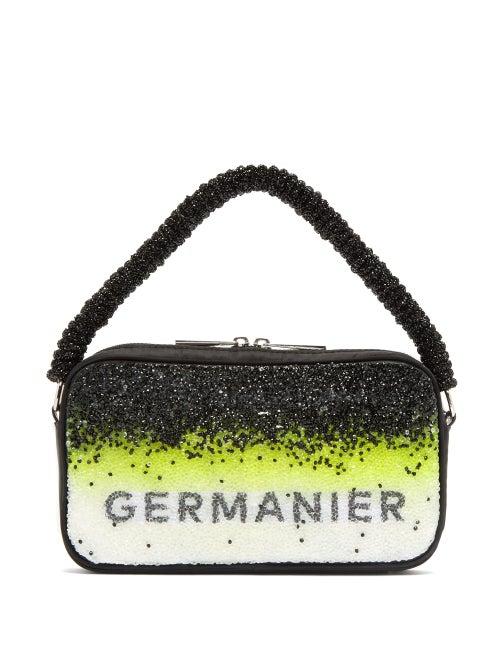 Matchesfashion.com Germanier - Dgrad Crystal Logo Print Handbag - Womens - Yellow Multi