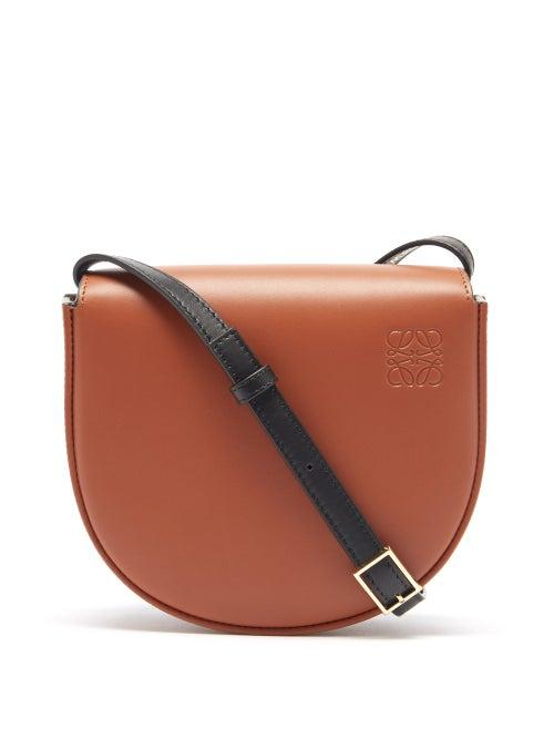 Matchesfashion.com Loewe - Heel Bi-colour Leather Cross-body Bag - Womens - Black Tan