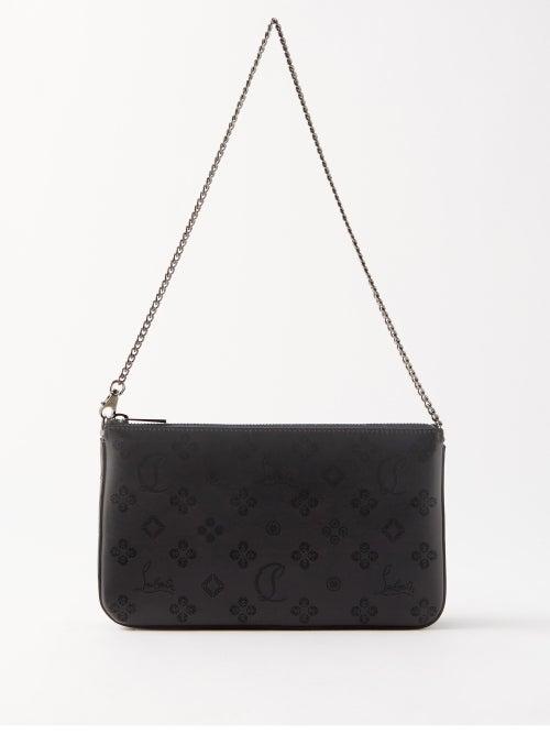 Christian Louboutin - Loubila Loubi In The Sky-monogram Leather Pouch - Womens - Black