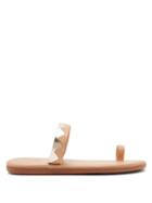 Matchesfashion.com Ancient Greek Sandals - Kyma Leather Slides - Womens - Tan Gold