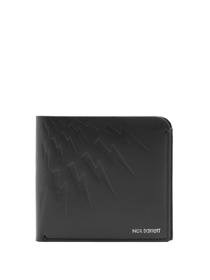Neil Barrett Lightning-bolt Debossed Leather Wallet