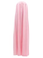 Matchesfashion.com Sara Battaglia - Strapless Bow Back Wool Blend Gown - Womens - Light Pink