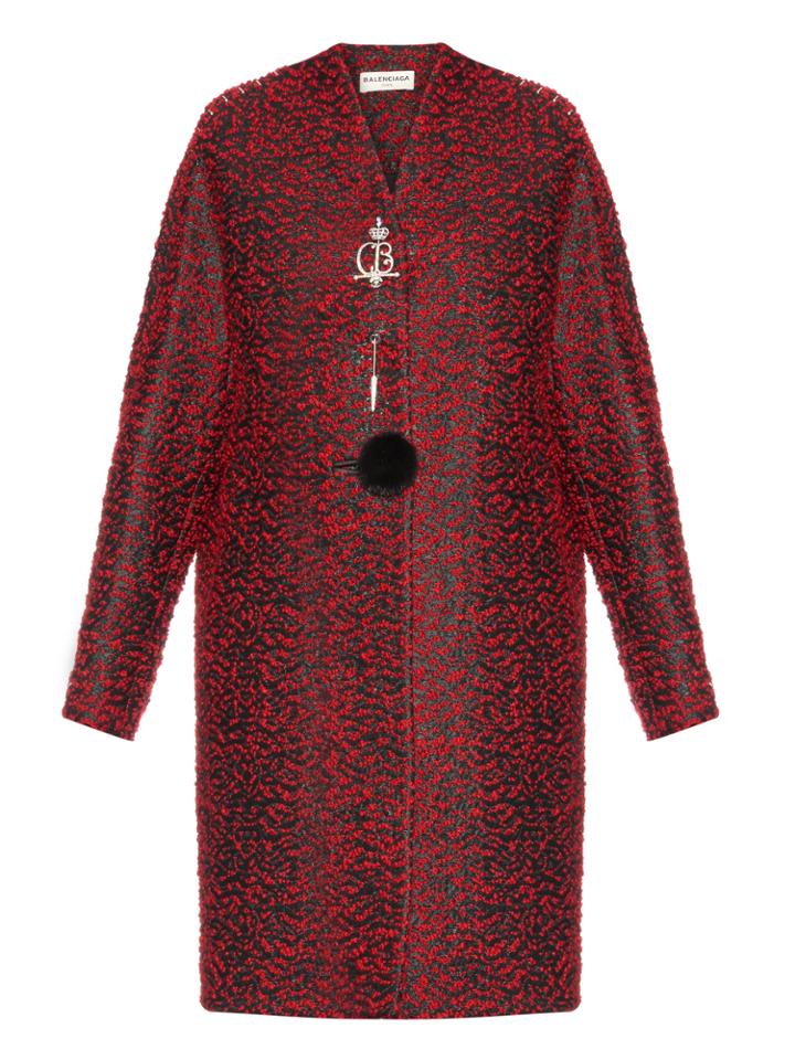Balenciaga Chintz Tweed Wool-blend Coat