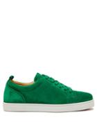 Matchesfashion.com Christian Louboutin - Louis Junior Low Top Suede Trainers - Mens - Green