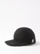 Sacai - Metal-logo Wool Cap - Mens - Black