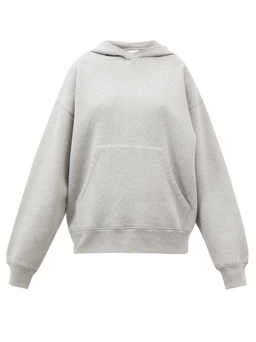 Raey - Recycled Cotton Blend-jersey Hooded Sweatshirt - Womens - Grey