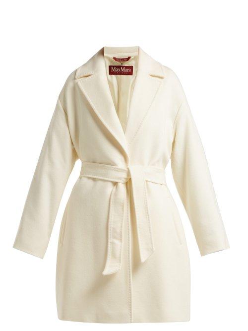 Matchesfashion.com Max Mara Studio - Crasso Coat - Womens - White