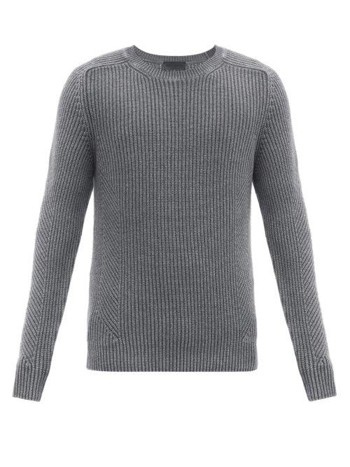 Matchesfashion.com Iris Von Arnim - Olin Rib-knitted Cashmere Sweater - Mens - Grey
