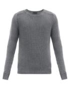 Matchesfashion.com Iris Von Arnim - Olin Rib-knitted Cashmere Sweater - Mens - Grey