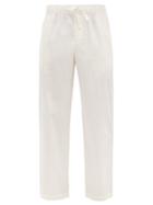Matchesfashion.com Tekla - Elasticated-waist Organic-cotton Pyjama Trousers - Mens - Cream