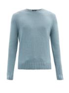 Matchesfashion.com Allude - Crew-neck Cashmere Sweater - Mens - Light Blue
