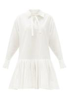 Matchesfashion.com See By Chlo - Dropped-waist Cotton Shirt Dress - Womens - White