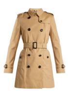 Matchesfashion.com Burberry - Kensington Cotton Gabardine Trench Coat - Womens - Tan