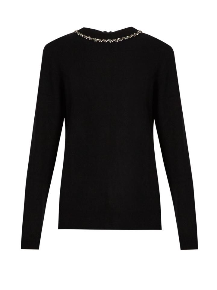Raey Embellished Ric-rac Zip-back Cashmere Sweater