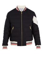 Moncler Gamme Bleu Contrast-panel Quilted Down Bomber Jacket