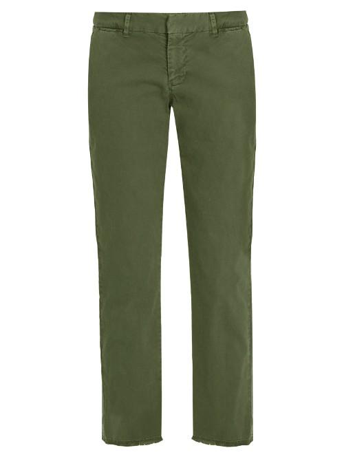 Nili Lotan East Hampton Mid-rise Cotton-blend Chino Trousers