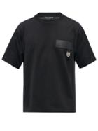 Mens Rtw Dolce & Gabbana - Dg-plaque Cotton-jersey T-shirt - Mens - Black