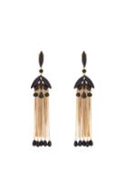 Matchesfashion.com Etro - Beaded Tassel Earrings - Womens - Black