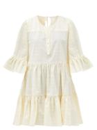 Matchesfashion.com Loup Charmant - Arco Checked Organic-cotton Mini Dress - Womens - Yellow Print