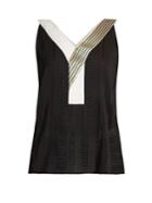 Zeus + Dione Niobe Geometric-jacquard Silk-blend Top