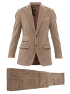 Matchesfashion.com Thom Sweeney - Single Breasted Corduroy Suit - Mens - Grey