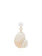 Matchesfashion.com Nadia Shelbaya - Ningyo Pearl, Shell & 18kt Gold Single Earring - Womens - Pearl