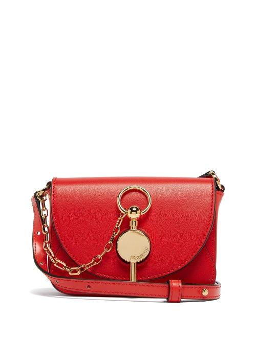 Matchesfashion.com Jw Anderson - Nano Keyts Leather Cross Body Bag - Womens - Red
