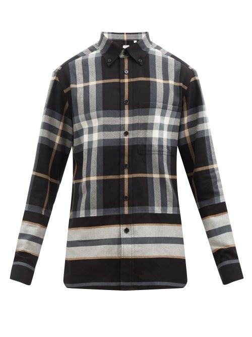 Burberry - Creeton Vintage-check Cotton-flannel Shirt - Mens - Black Multi