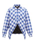 Matchesfashion.com Balenciaga - Swing Canadian Checked Cotton Flannel Shirt - Womens - Blue