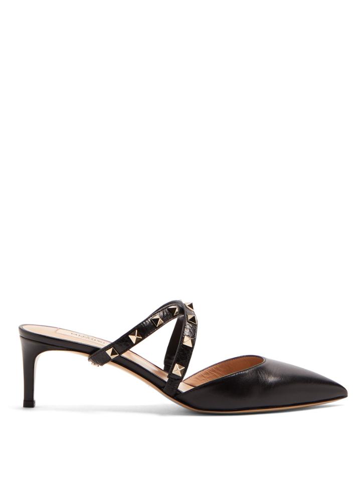 Valentino Studwrap Leather Mules