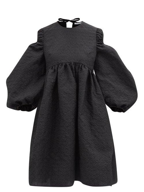 Cecilie Bahnsen - Janessa Puff-sleeve Cloqu Dress - Womens - Black