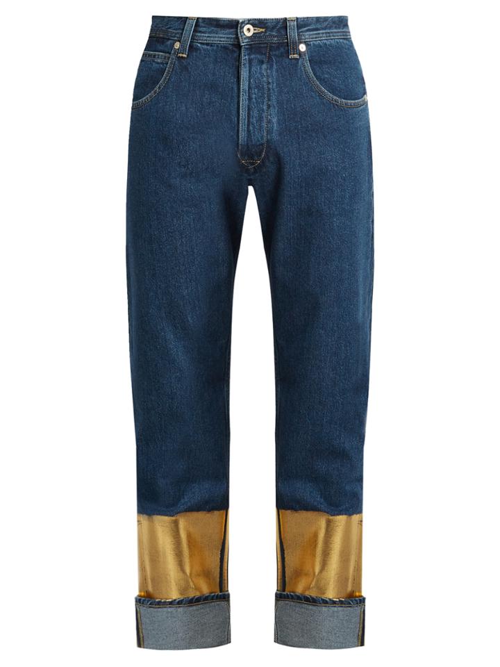 Loewe Printed-cuff Straight-leg Jeans