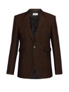 Matchesfashion.com Saint Laurent - Textured Jacquard Velvet Blazer - Mens - Black
