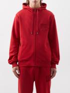 Dolce & Gabbana - Logo-embroidered Zipped Hooded Sweatshirt - Mens - Red