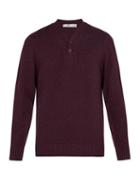 Matchesfashion.com Inis Mein - Hurler Wool Blend Sweater - Mens - Purple